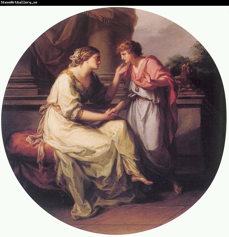 Angelica Kauffmann Papirius Pratextatus Entreated by his Mother to Disclose the Secrets of the Deliberations of the Rom